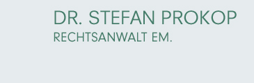 Rechtsanwalt Dr. Stefan Prokop